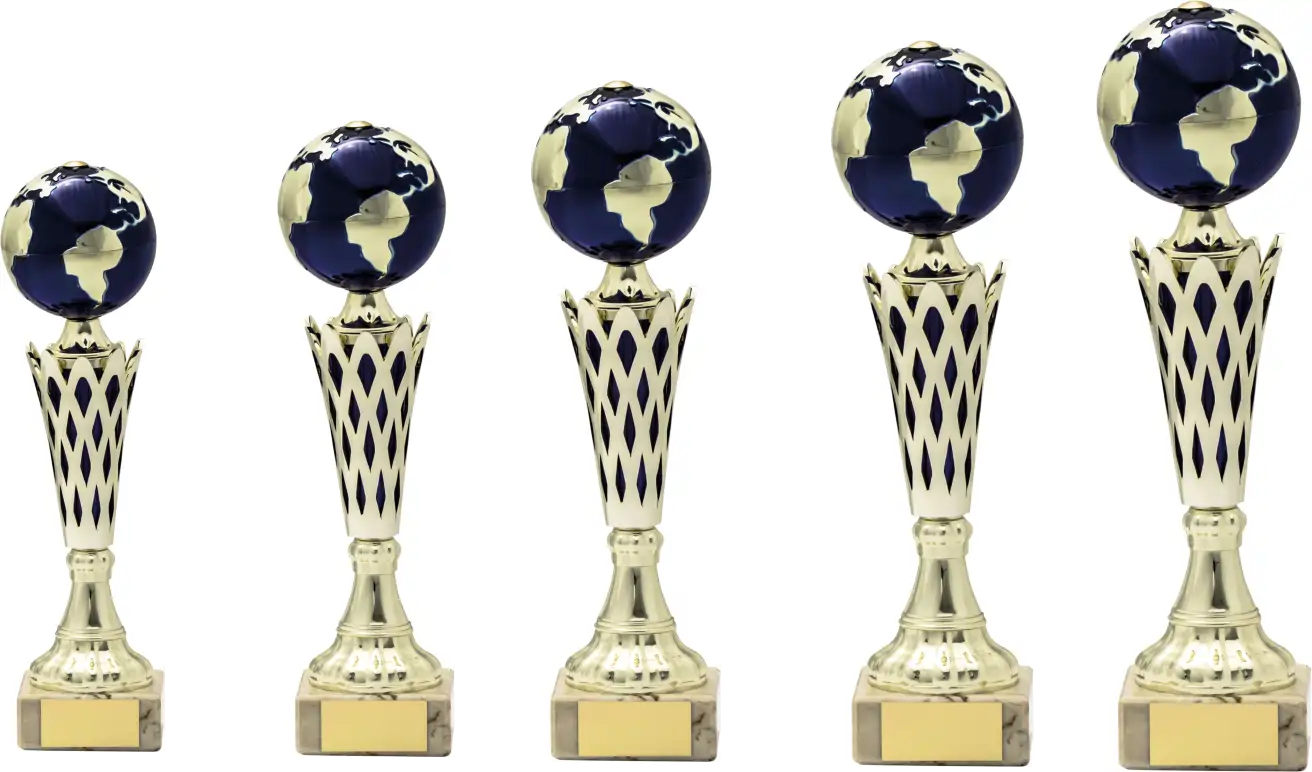 Impressive Tall Plastic Globe Trophies 1792 Series